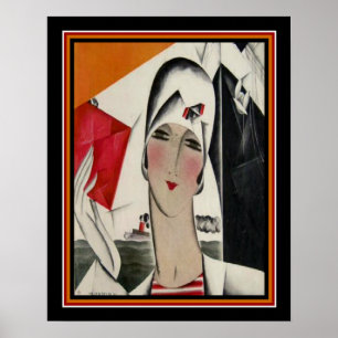 Dryden Art Deco Mode Afdrukken 16 x 20 ca. 1922 Poster