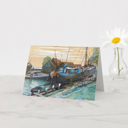 Drydock in Durgerdam schilderij van Piet Mondrian Kaart (Kleine Plant)