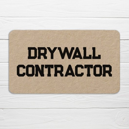 Drywall Entrepreneur Kraft Carte de visite