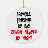 Drywall Finisher Zombie Slayer Keramisch Ornament (Achterkant)