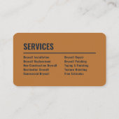 Drywall Specialist Modern Charcoal & Copper Visitekaartje (Achterkant)