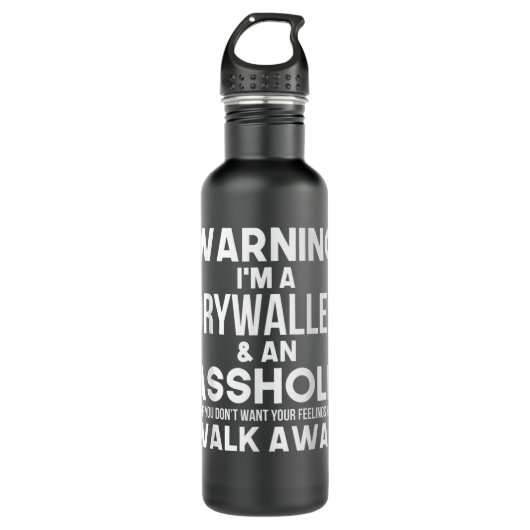 Drywaller Gift Funny Humor Saying Joke Pride Drywa Waterfles (Voorkant)