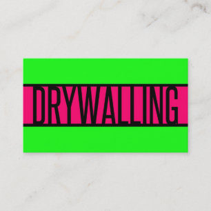 Drywalling Neon Green en Hot Pink Visitekaartje