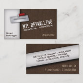 Drywalling Visitekaartje - Trowel & bruine textuur (Voorkant / Achterkant)
