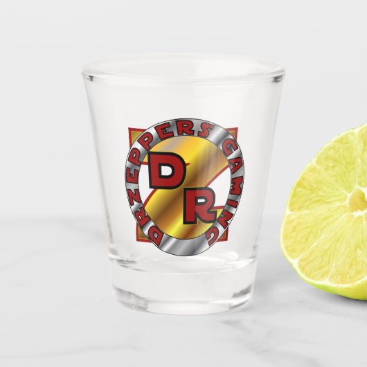 DrZeppers Gaming Shot Glass Glas (Voorkant)