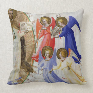 ds 558 f.67v St. Dominic met vier muzikale engelen Kussen
