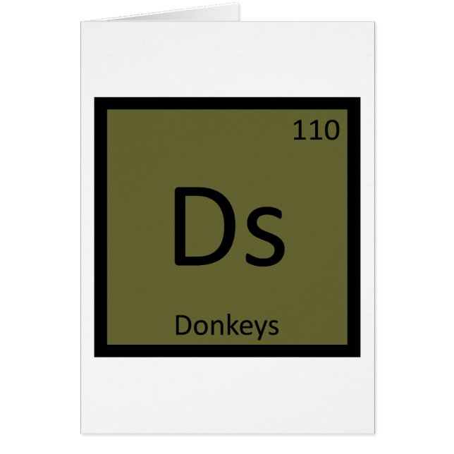 Ds - Chimie des ânes Élément de tableau périodique (Devant)