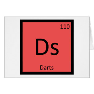 Ds - Darts Sport Chemie Periodiek Systeem Symbool
