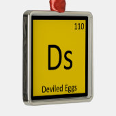Ds - Deviled Eggs Appetizer Chemistry Symbol Metalen Ornament (Rechts)
