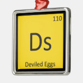 Ds - Deviled Eggs Appetizer Chemistry Symbol Metalen Ornament (Links)