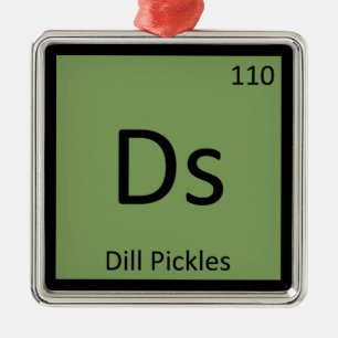 Ds - Dille Augurken Chemie Periodiek Systeem Symbo Metalen Ornament
