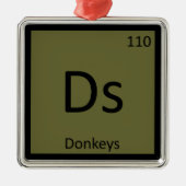 Ds - Donalenchemie Periodic Table Element Metalen Ornament (Voorkant)