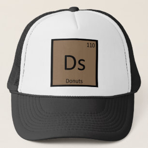 Ds - Periodieke tabelsymbool voor donuts Chemistry Trucker Pet
