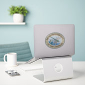 DSA Transparant Logo Decal Sticker (Laptop op bureau)