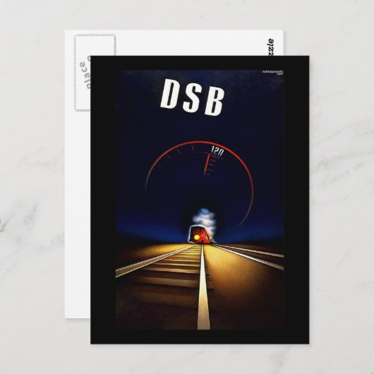 DSB Danske Statsbaner Danish State Railways Train Briefkaart (Voorkant / Achterkant)