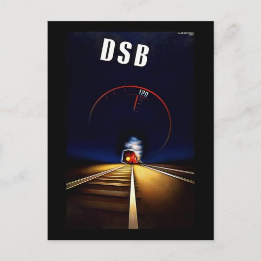 DSB Danske Statsbaner Danish State Railways Train Briefkaart (Voorkant)