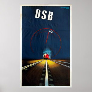 DSB Poster Deense staatsspoorwegen