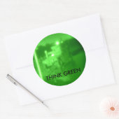 DSCF1048, DENK GROEN RONDE STICKER (Envelop)