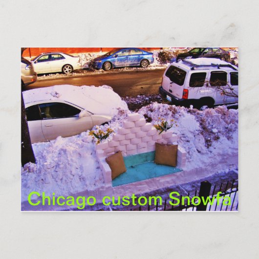 DSCF3081, Chicago, aangepast Snowfa Briefkaart (Voorkant)