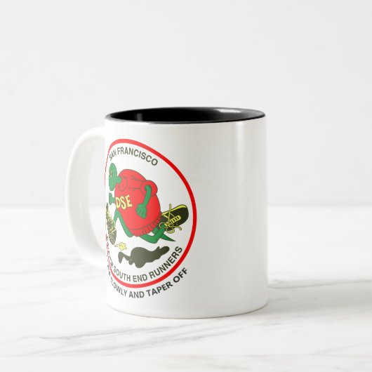 DSE-Mok Tweekleurige Koffiemok (Voorkant links)