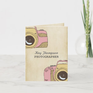 DSLR Camera Tekening Fotograaf Dank u kaart