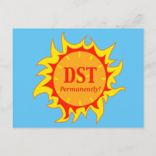 DST permanent - zomertijd Briefkaart