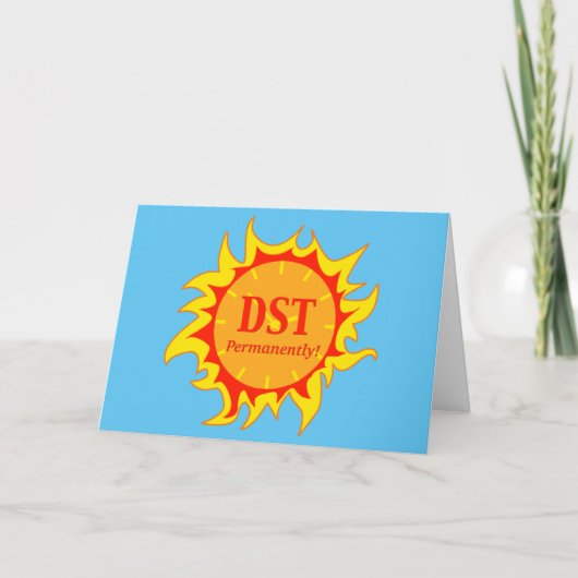 DST permanent - zomertijd Kaart (Voorkant)