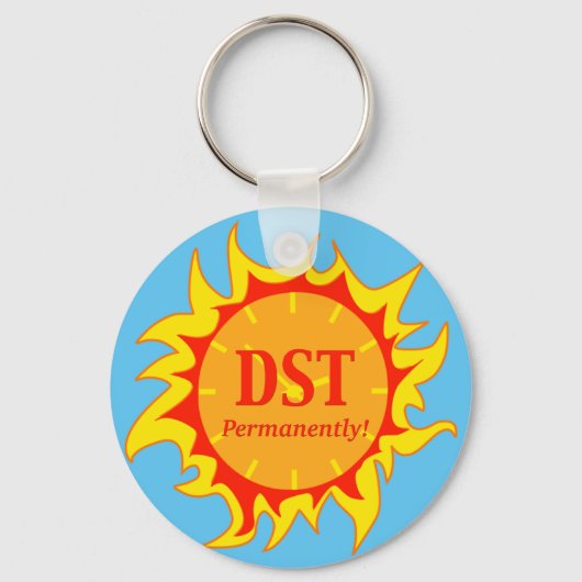 DST permanent - zomertijd Sleutelhanger (Voorkant)