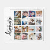 dsy gift mam foto collage fleece deken (Voorkant (Horizontaal))