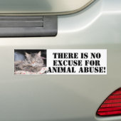 Dsy NEE tegen dierenmisbruik Bumpersticker (Op auto)