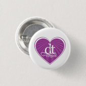 DT Fangirls (Heart Paarse Button) Ronde Button 3,2 Cm (Voorkant /achterkant)