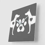 DTDR Doberman Horloge murale gris (Angle)