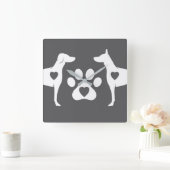DTDR Doberman Horloge murale gris (Maison)