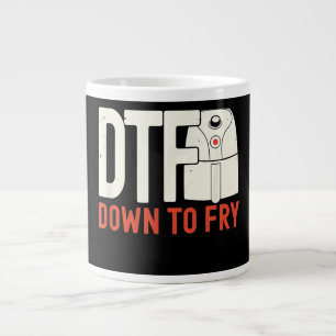DTF Dowl om te bakken  Chicken Retro Gift Extra Grote Beker