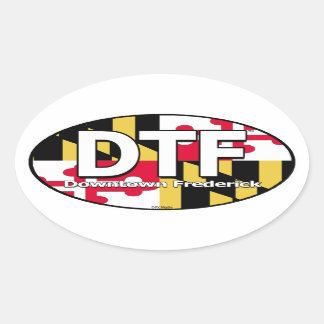 DTF Maryland Vlag Decal Ovale Sticker