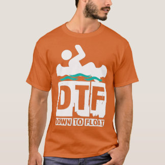 DTF naar beneden - Funny Canoe River Rafting T-shirt