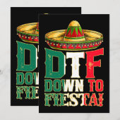 DTF naar Fiesta Mexico Cinco de Mayo Mannen Mexico Kaart (Voorkant / Achterkant)