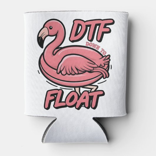 DTF naar Float Grappige Zomer Flammingo Vogel Blikjeskoeler (Voorkant)