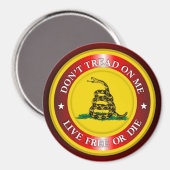 DTOM - Live Free of Die 2 (rood) Magneet (Voorkant / Achterkant)