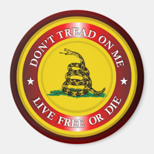 DTOM - Live Free of Die 2 (rood) Magneet