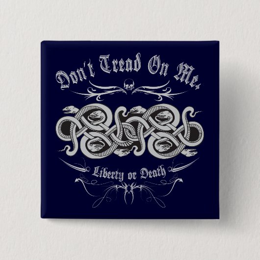 DTOM Snake Knot Vierkante Button 5,1 Cm (Voorkant)