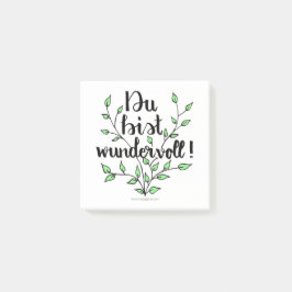 Du bist wundervoll Post-it Klebezettel Post-it® Notes