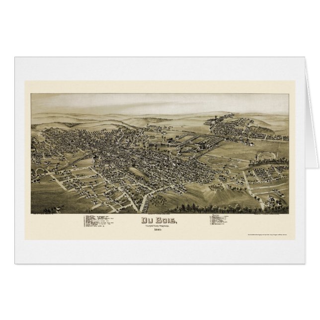 Du Bois, PA Panorama Kaart - 1895 (Voorkant Horizontaal)