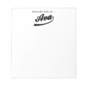 Du bureau d'Ava - Bloc-notes (Devant)