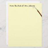 Du Bureau De ? ? ? Avec papeterie au crayon (Devant / Derrière)