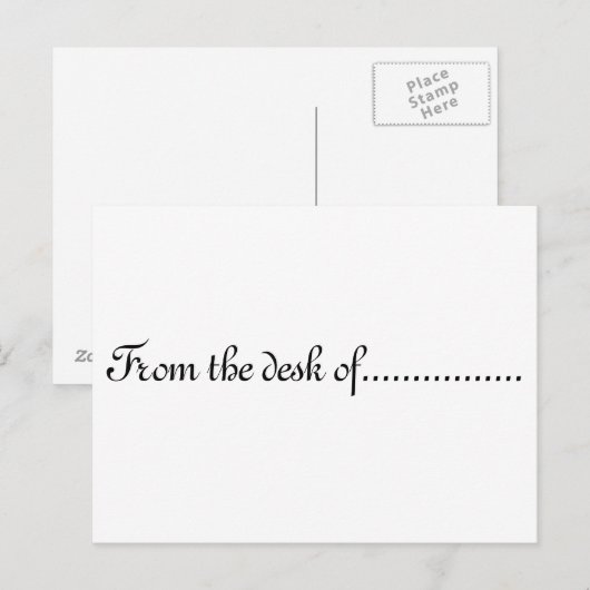 "Du bureau de" - carte postale (Devant / Derrière)