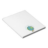 Du bureau de l'enseignant Bloc-notes avec globe gr (Incliné)