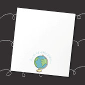 Du bureau de l'enseignant Bloc-notes avec globe gr