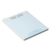 Du bureau de Nom Bloc-notes avec logo bleu bébé (Incliné)
