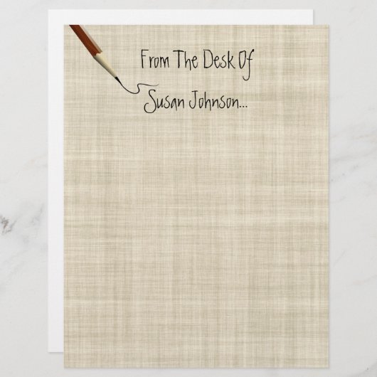 Du Bureau De... Papier à lettres (Devant / Derrière)